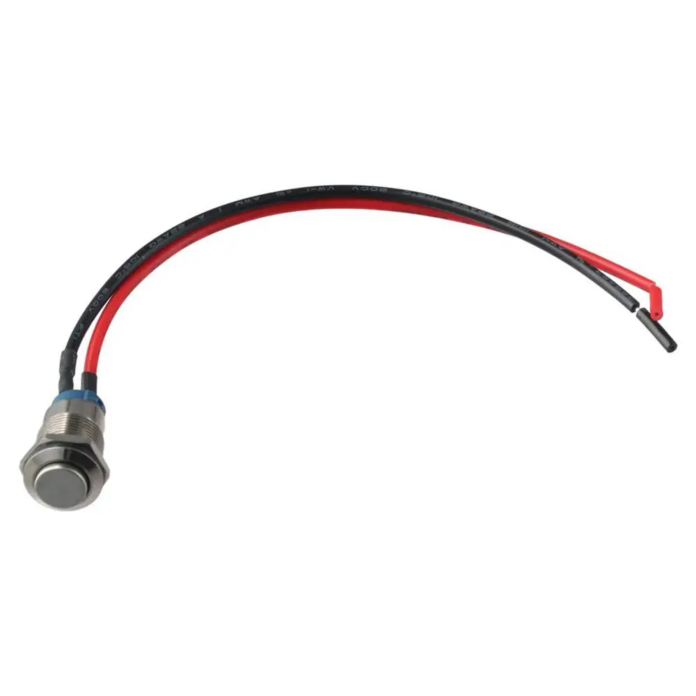 

12 мм, 2 А, 12 В/24 В/125 В/250 В переменного тока, предварительно смонтированная водонепроницаемая кнопка с фиксацией, самоблокирующаяся кнопка из нержавеющей стали, вкл. выкл.