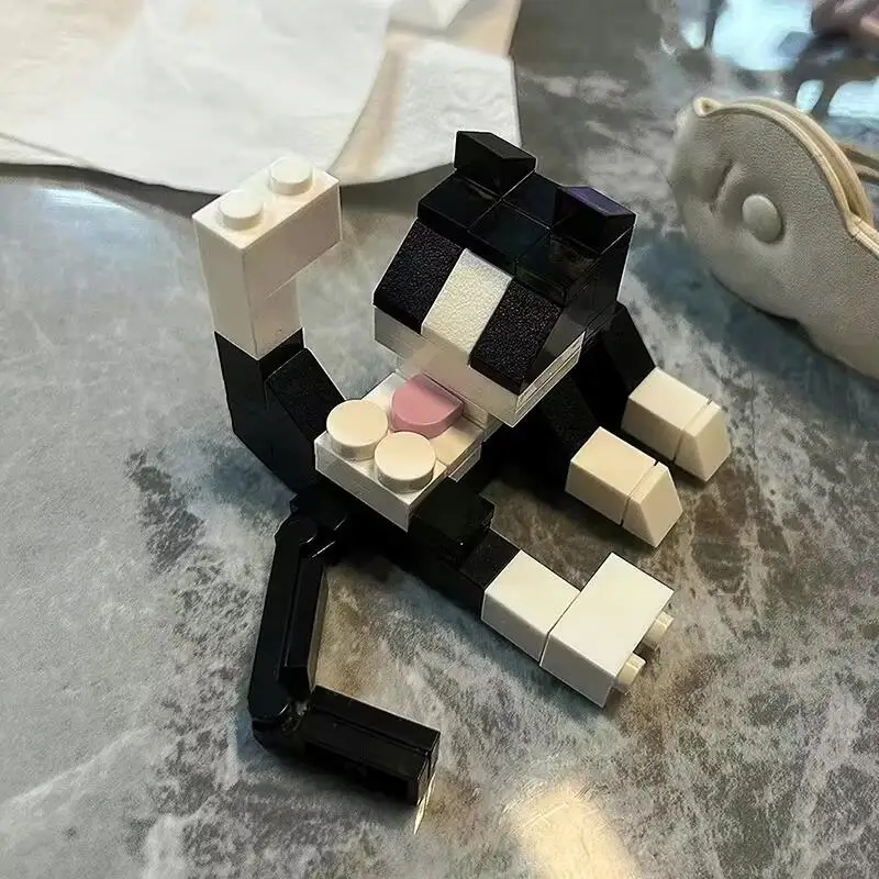 حار الحيوان سلسلة 62 قطعة Moc الطوب القط الشكل Diy بها بنفسك اللبنات التعليم اللعب سطح المكتب الحلي الزخرفية هدايا عيد الميلاد