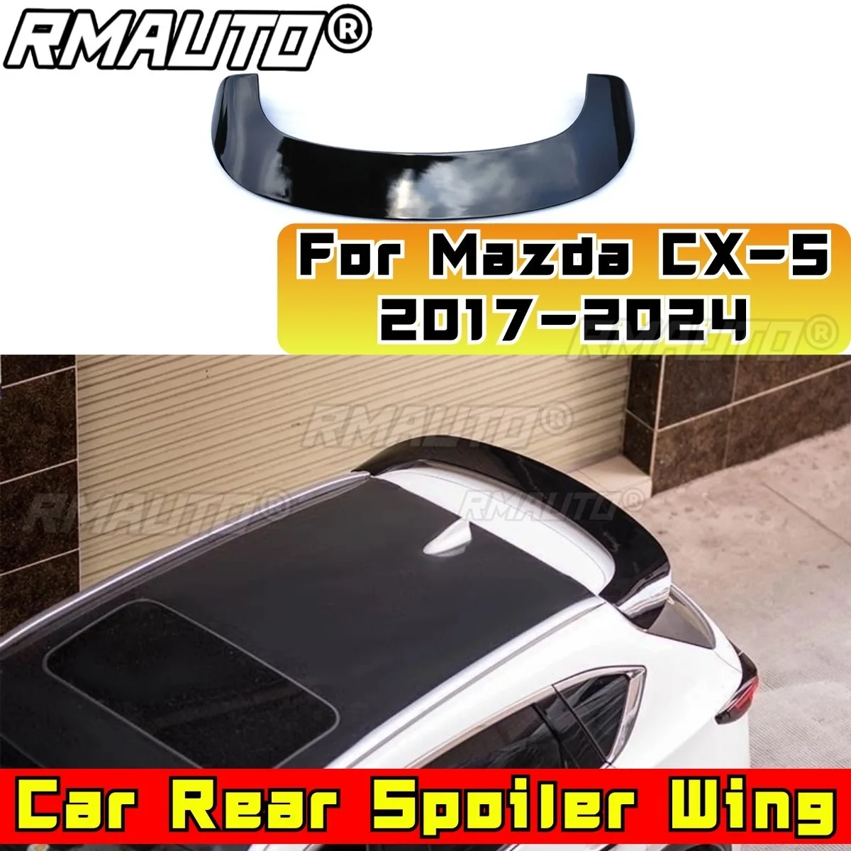 

Для Mazda CX-5 2017-2024 Bodykit автомобильные аксессуары задний спойлер на крышу модификация крыла часть задний спойлер автомобиля крыло