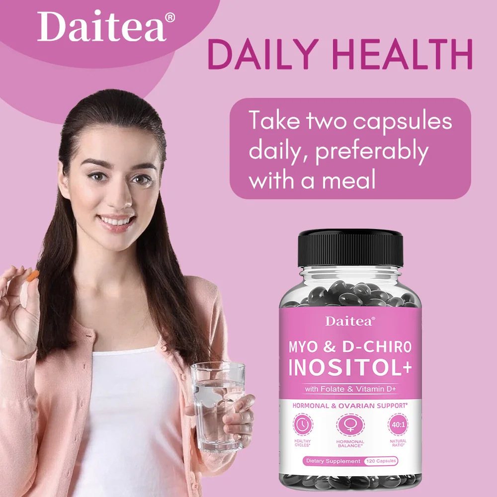 이노시톨과 D-키로-이노시톨은 엽산과 함께, 면역 체계를 개선하고, 난소 건강을 지원하며, 여성의 전반적인 건강을 지원합니다.