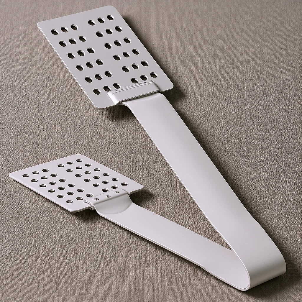 

Stainless Steel Food Tongs Tea Bag Squeezer Round Silver Lemon Travel Holder Multi Purpose Squeeze Clamp Compact