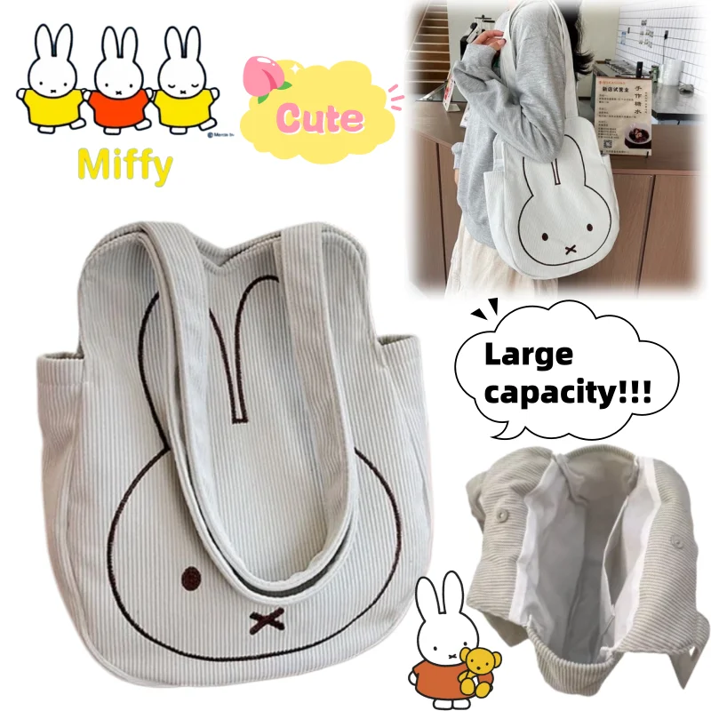 

Новая сумка-тоут Miffy с милым мультяшным персонажем, вместительная, универсальная, модная, через плечо, высококачественная