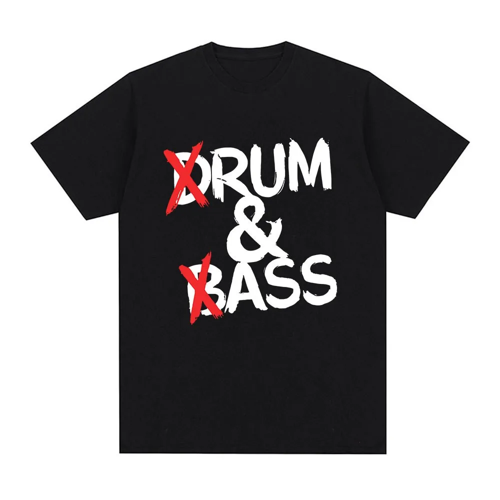 Funny Drum and Bass Summer Casual Fashion Round-neck Small-Sized Large-Size Short-Sleeved T-Shirt for Couples Men and Women Kids