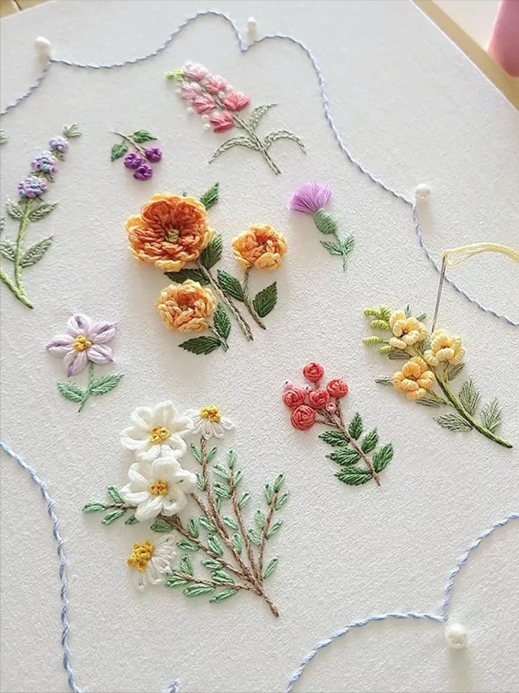 

Универсальный набор для вышивания: водорастворимые самоклеящиеся узоры, создавайте вышитые патчи, которые можно стирать, для декора стен