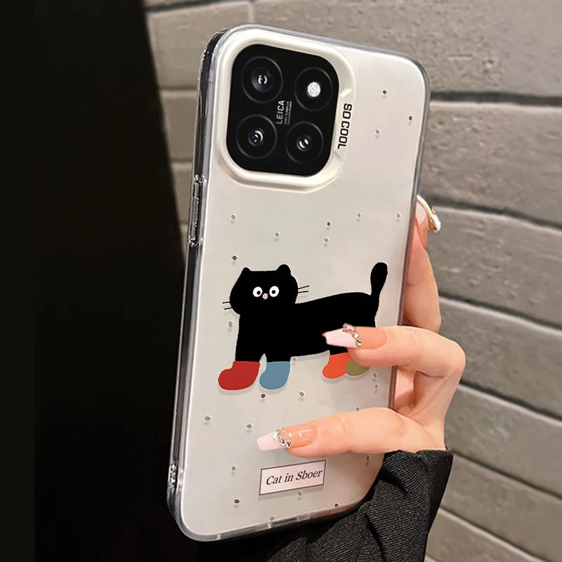 Cat Wearing Colorful Socks Phone Case for iPhone 15 14 13 12 Pro Max Plus  X XR XS 11 Couple Cute luxury Phone Cover