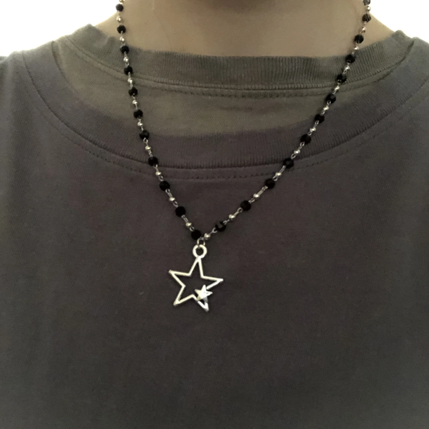 2023 Vintage Y2k Accessories Aesthetic Star Pendant Necklace for Women Cool Hip Hop Kpop Pentagram Chain Necklaces Girls Jewelry