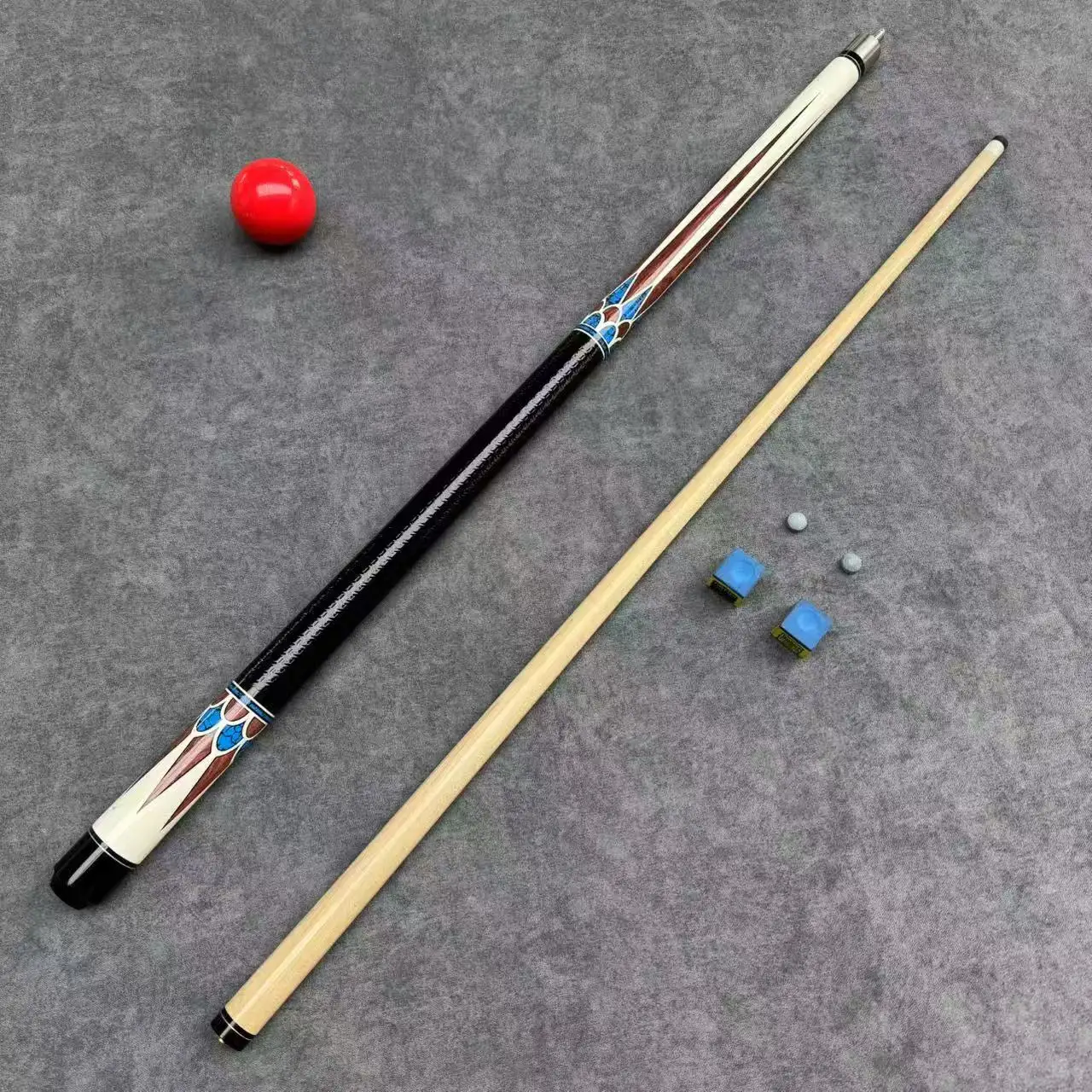 

High Quality Maple 13mm Cue Stick with Billiard Ball for Snooker & Billiards Athletes