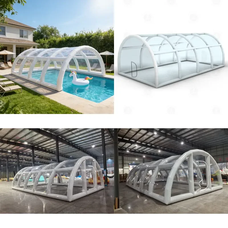 

【CHIMU HOME】 Large Inflatable Pool Cover Waterproof UV Resistant Outdoor Swimming Pool Protector