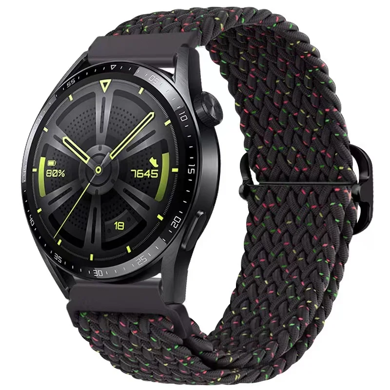 Ремешок нейлоновый для Samsung Watch 3/4/5 Active 2 Huawei Watch GT 2/3/Pro, спортивный плетеный браслет для Amazfit GTR Correa, 20 мм 22 мм