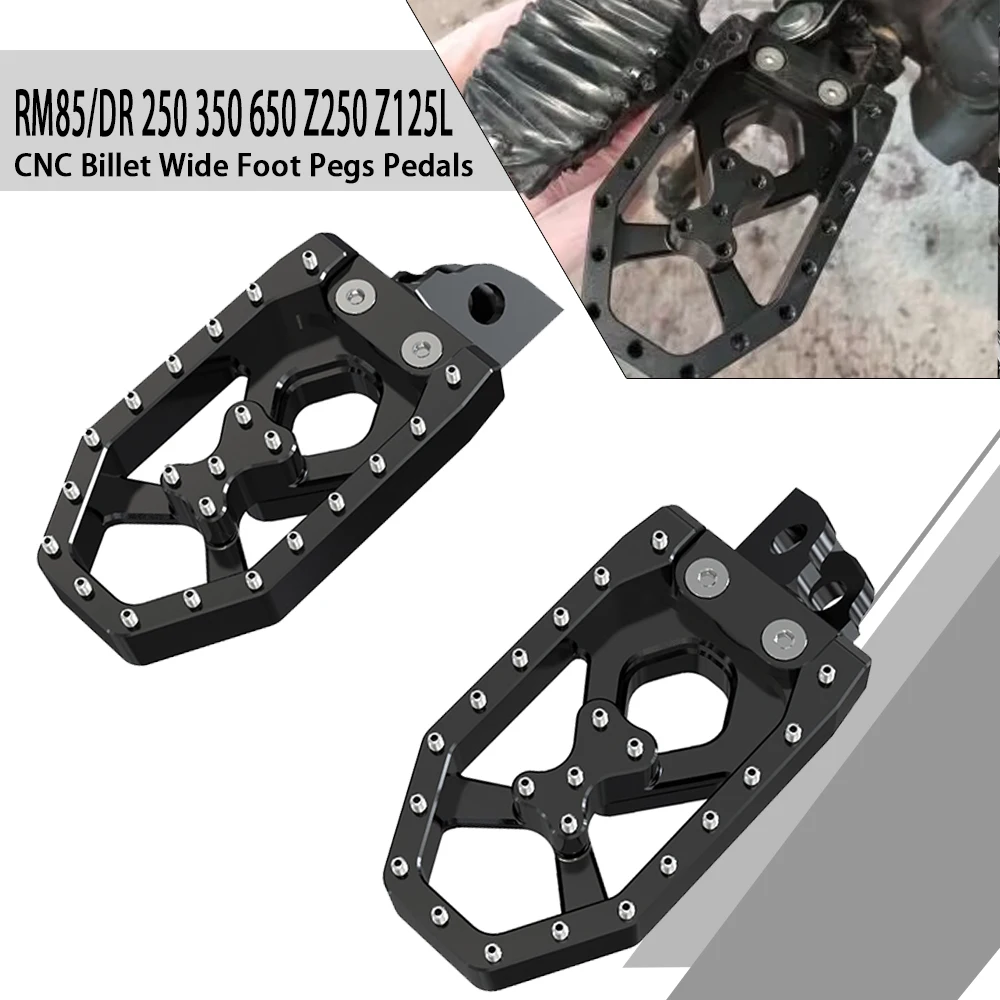 

Motocross For Suzuki RM 85 RM85 DR Z250 Z125L 200 250 350 650/SE 650SE 650 SE Foot Pegs Footpeg Footrests Motorcycle Accessories