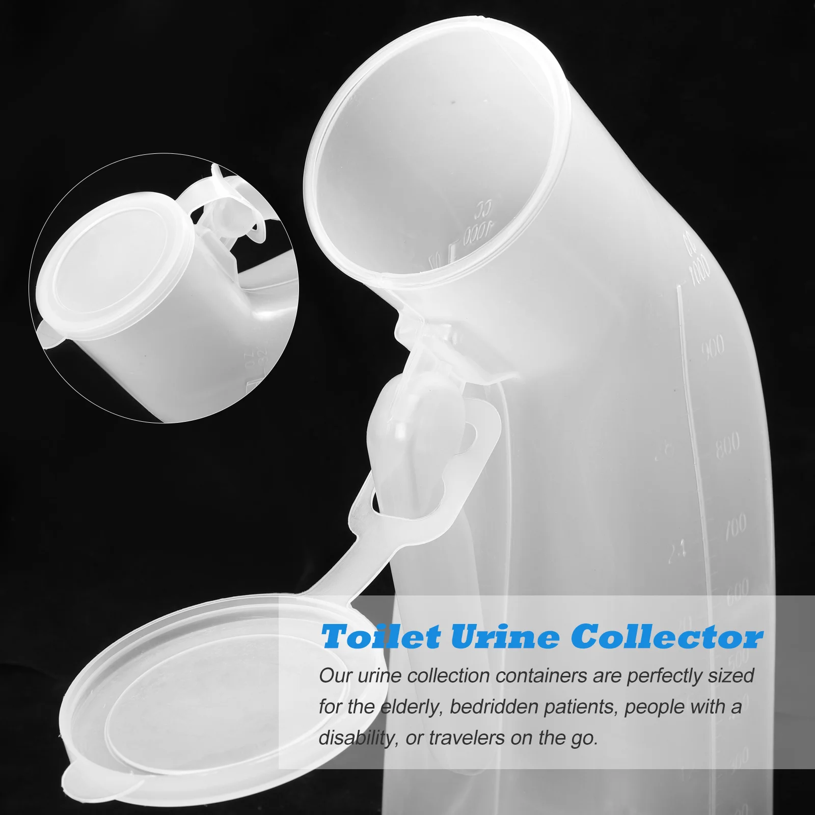 2 Pcs Old Man's Chamber Pot Urine Jar for Men Large Capacity Bucket Home Urinal Baby