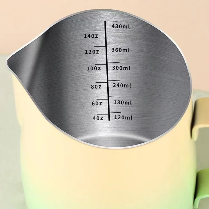 450ml Fancy Pointed Mouth Beveled Stainless Steel Coffee Latte Art Milk Frothing Pitcher Barista Accessories view 4