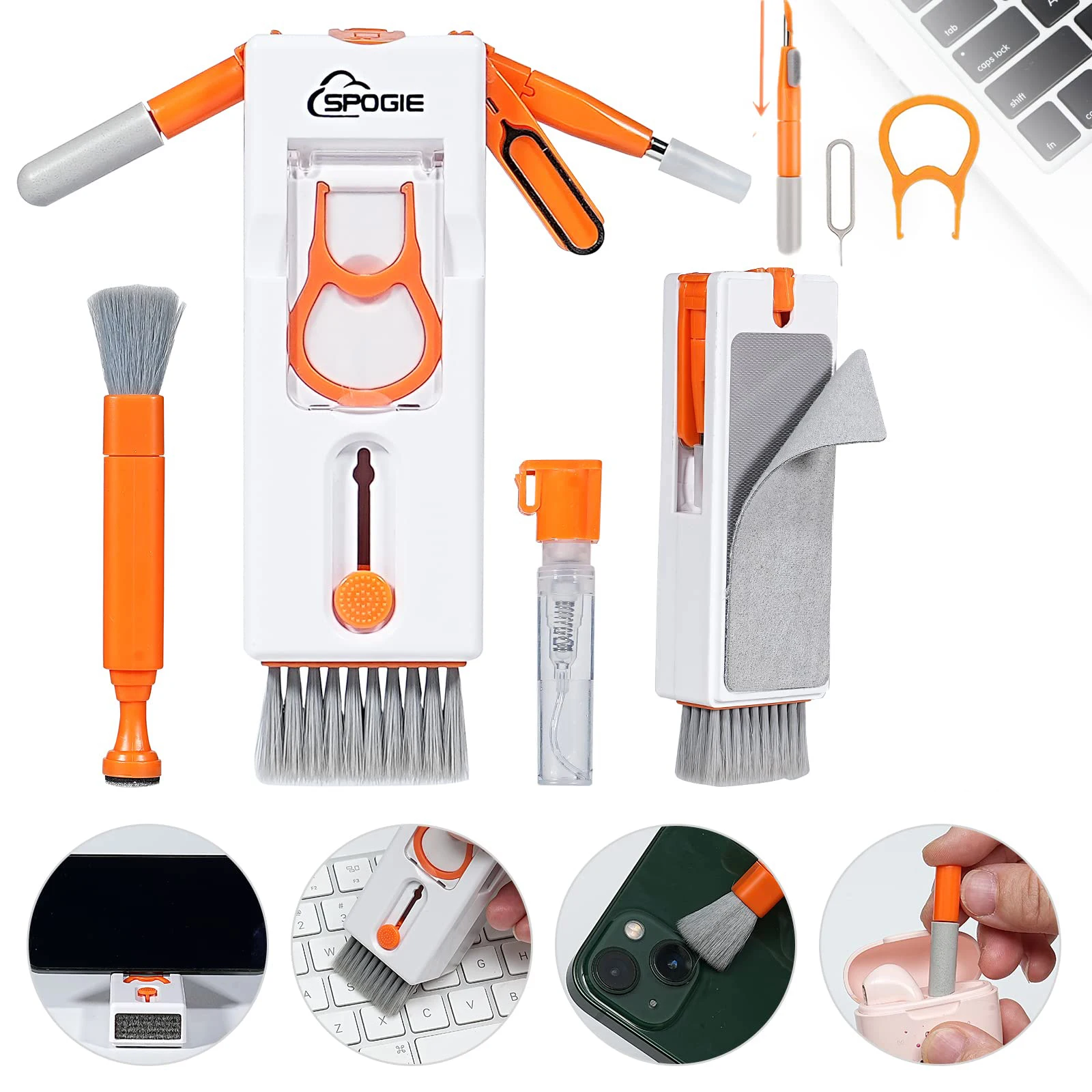11 in 1 Electronics Cleaner Kit Laptop Screen Keyboard Cleaner Kit Multi-Function Cleaning Kit for Phone/Earbuds/Camera Lens