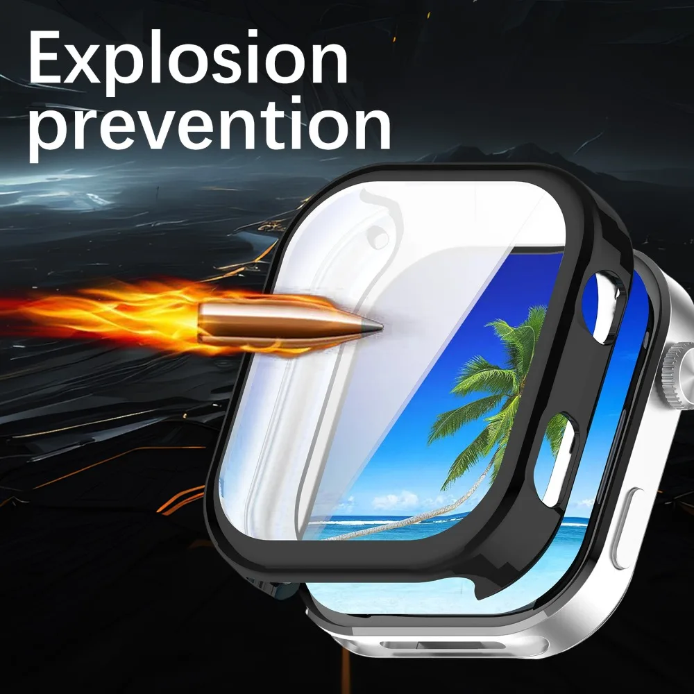 Hard TPU Case for Redmi Watch 6 Screen Protector Protection Bumper Film+Case Anti-Scratch Cover for Redmi Watch 6 Shell