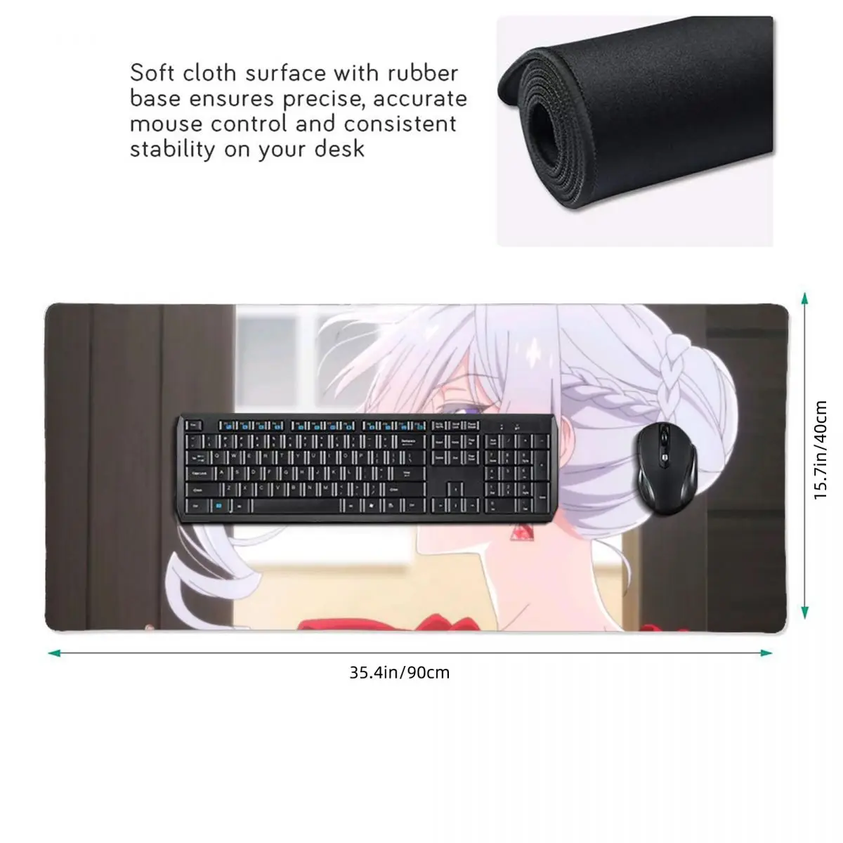May I Ask For One Final Thing Anime Scarlet Large Mouse Pad Computer Keyboard Mouse Mat Gaming Laptop Desk Mat Office Table Mats