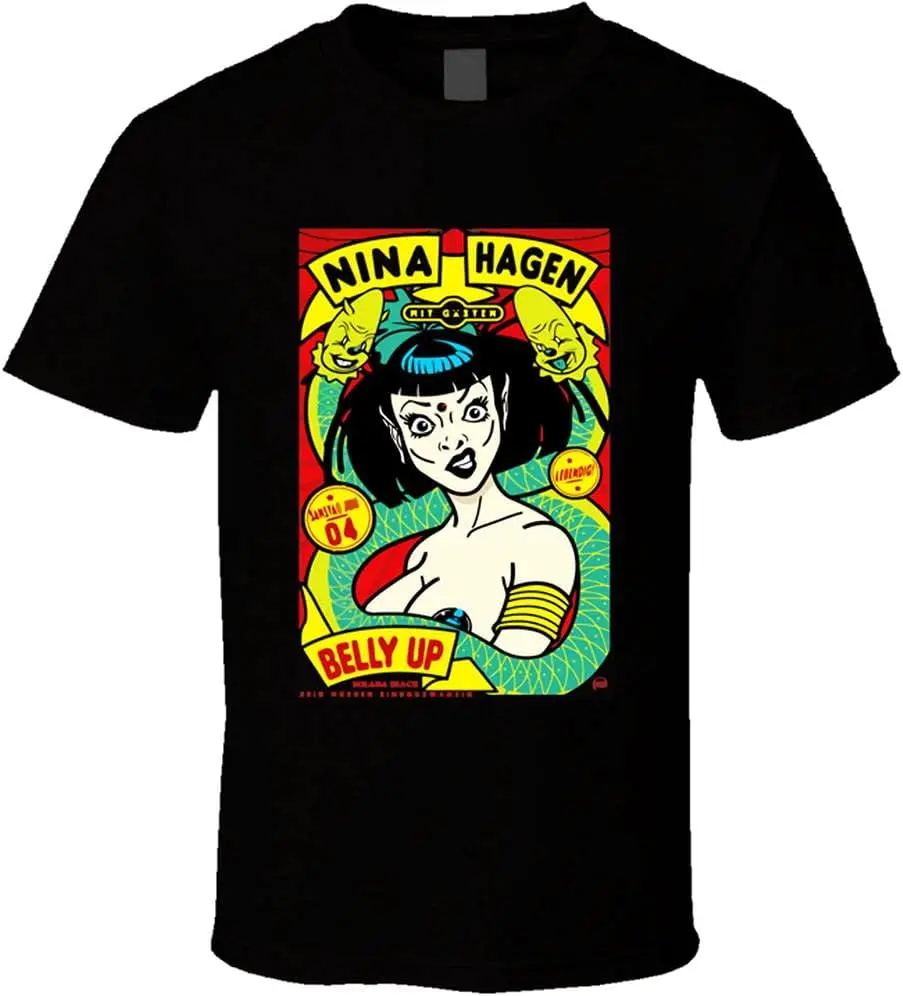 XUANYI Nina Hagen Belly Up Poster Konzert T-Shirt