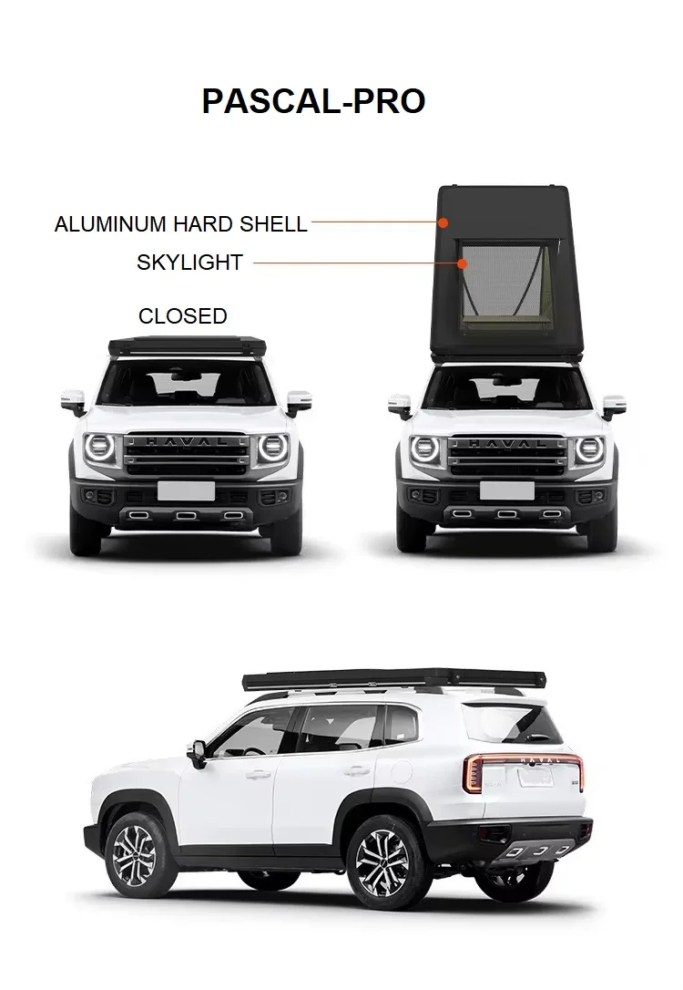 New Zealand Wholesale Waterproof Roof Top Tent Rooftop Tent with Sunroof Entry | Desk | Skylight | LED