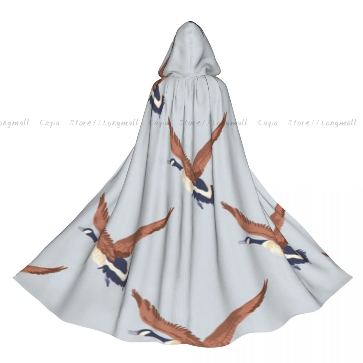 ユニセックスハロウィンコスプレ衣装,マント,カナダガチョウ,ヴィンテージ飛ぶ鳥のパターン,大人,レトロな年齢のケープ