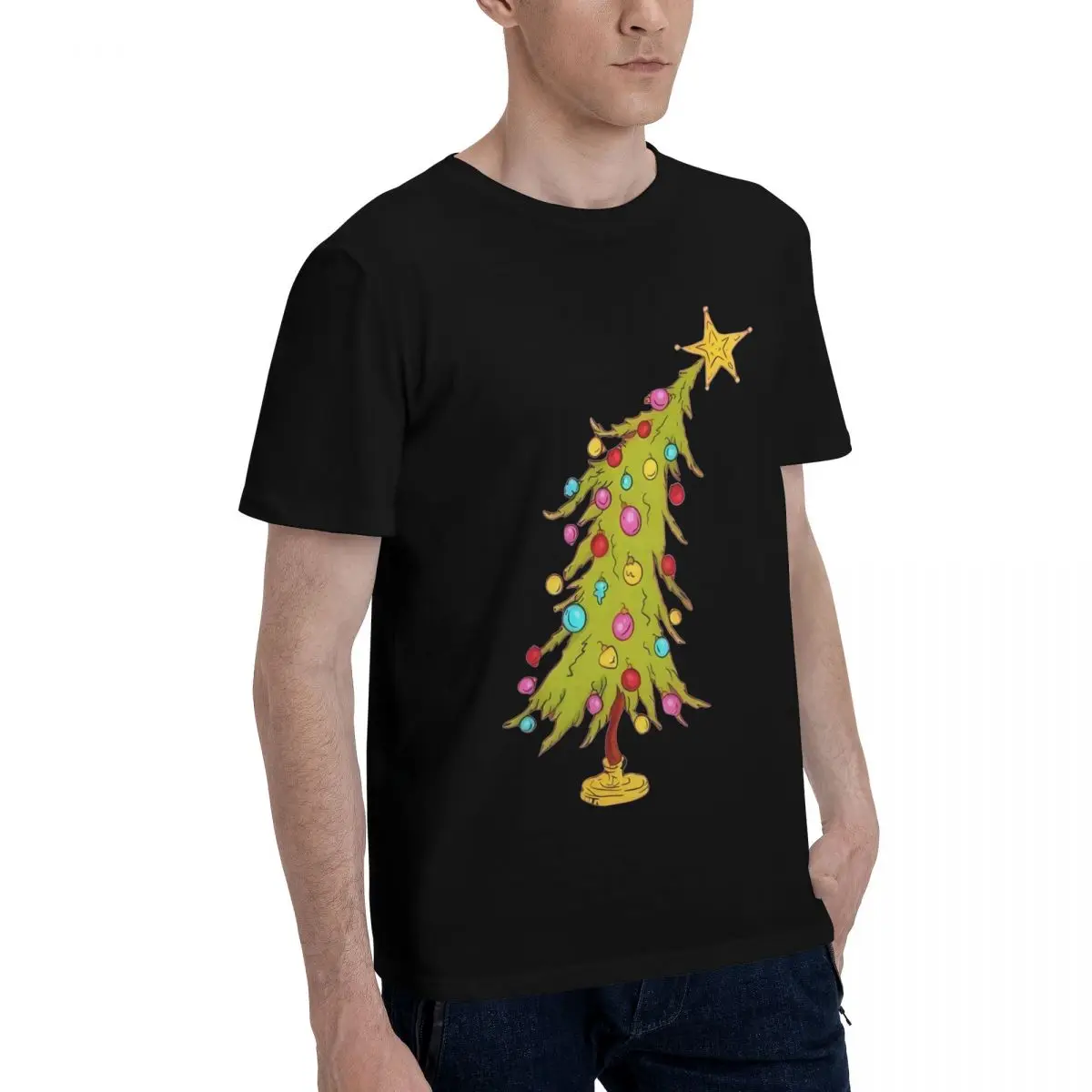 Colorful Christmas Tree Decor Campaign Tshirt Activity competition Title Funny Top quality Eur Size