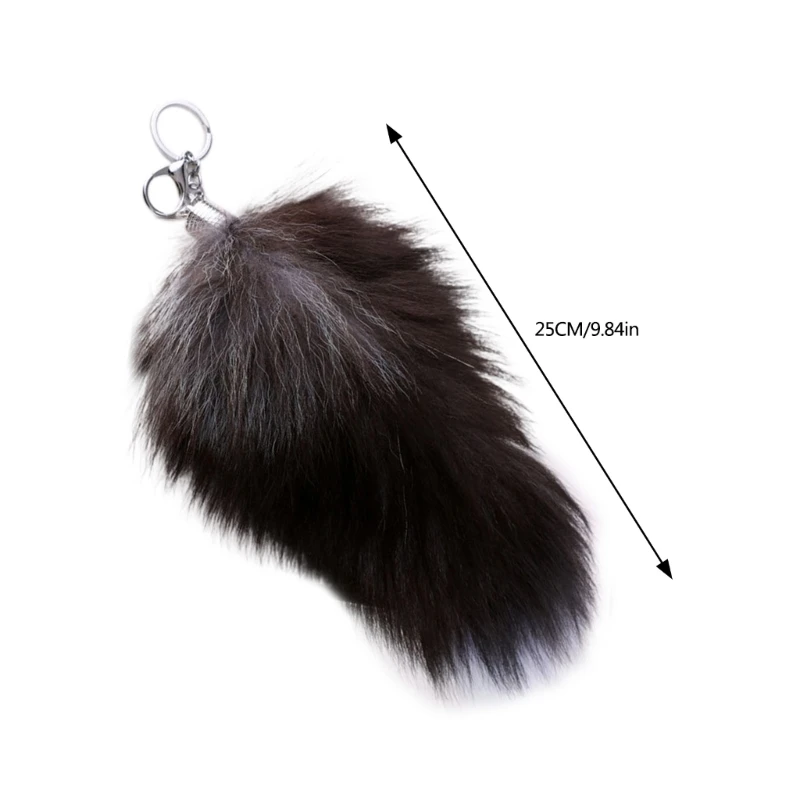 Animal Tail Keychain Faux Furs Tail Pendant Long Tail Pendant Keyring Dropship