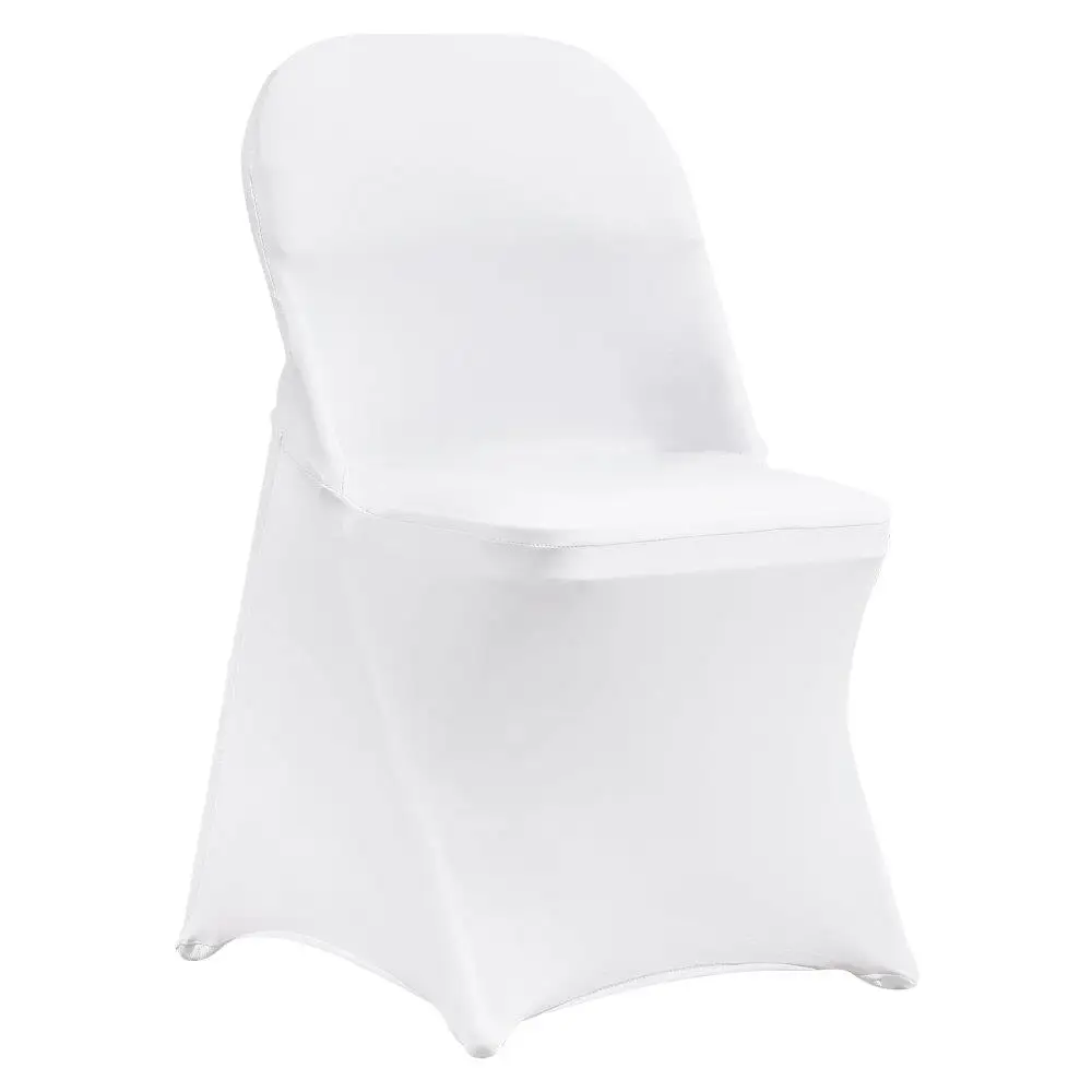 

White Stretch Spandex Chair Covers 30 Pieces Washable Slipcovers for Folding Kitchen Chairs for wedding Party Dining Room