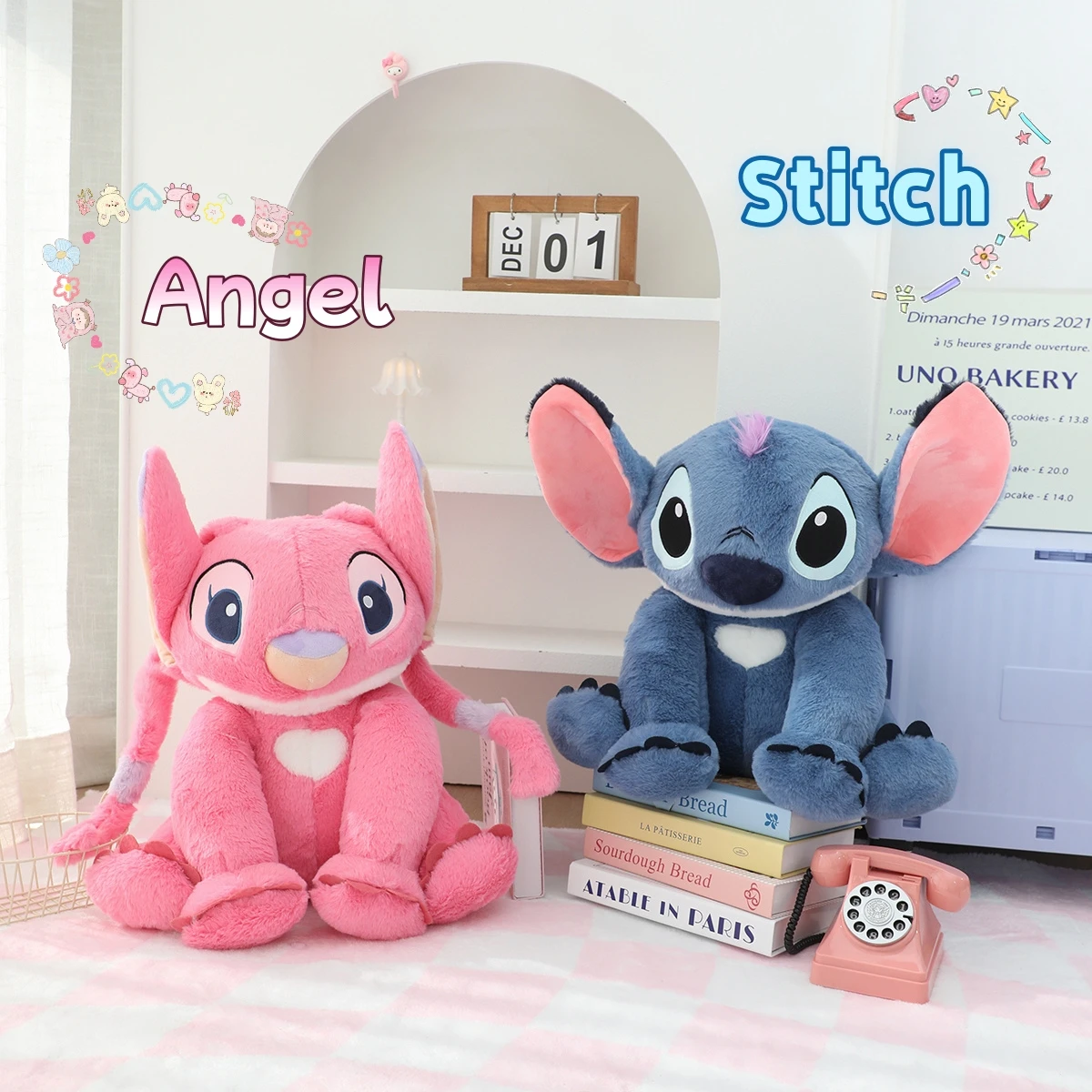 Disney Stitch Plush Toys Anime Cartoon Stuffed Doll Children's Comforting Pillow Kids Xmas Gifts