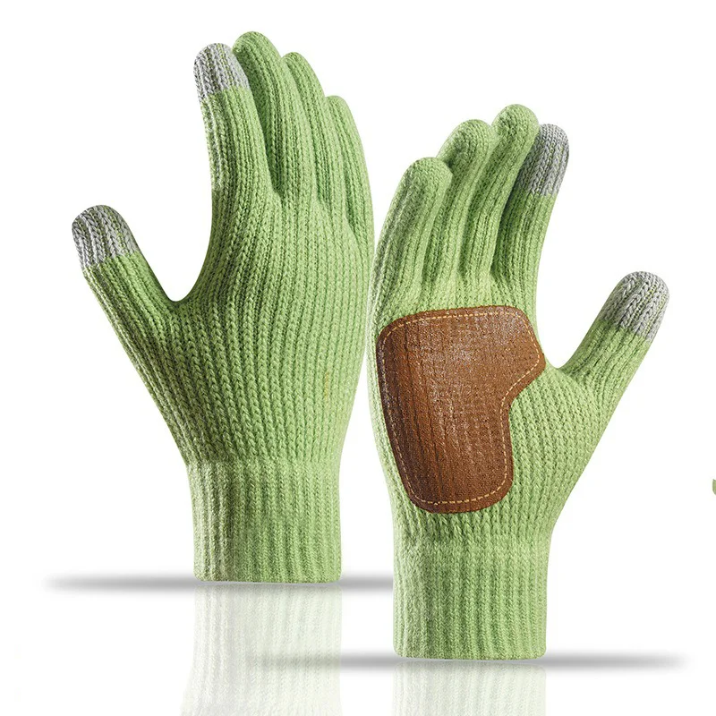 Winter Touchscreen Gloves, Men & Women, Outdoor Cycling, Anti-Slip, Winter Warm, Knitted Gloves, Large Size