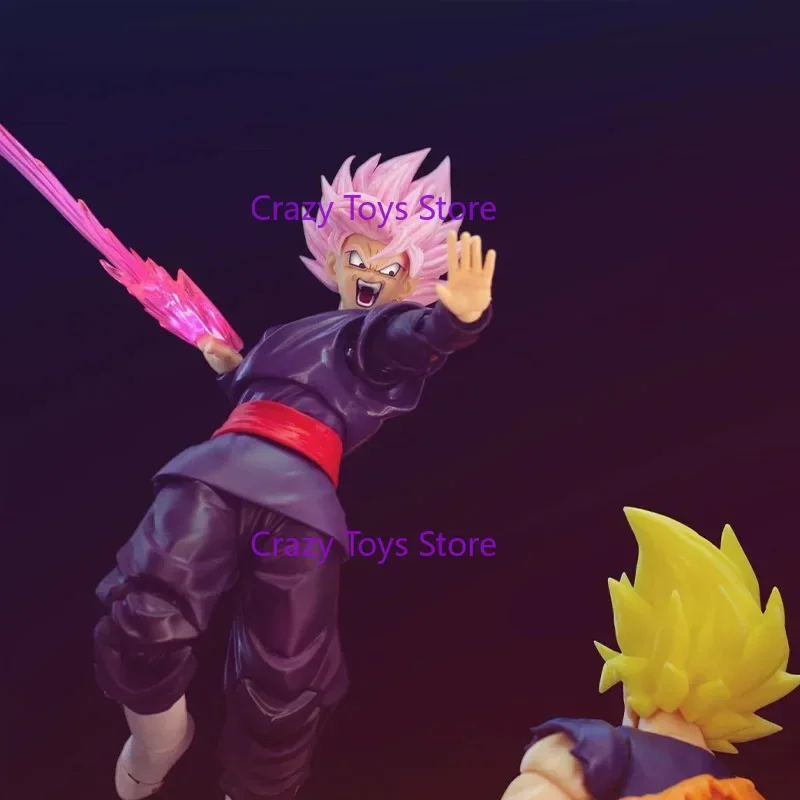 

In Stock DL CUSTOM Dragon Ball Z SHF Super Saiyan Rose Son Goku Black Zamasu Head Accessories Action Figure Anime Model Toy