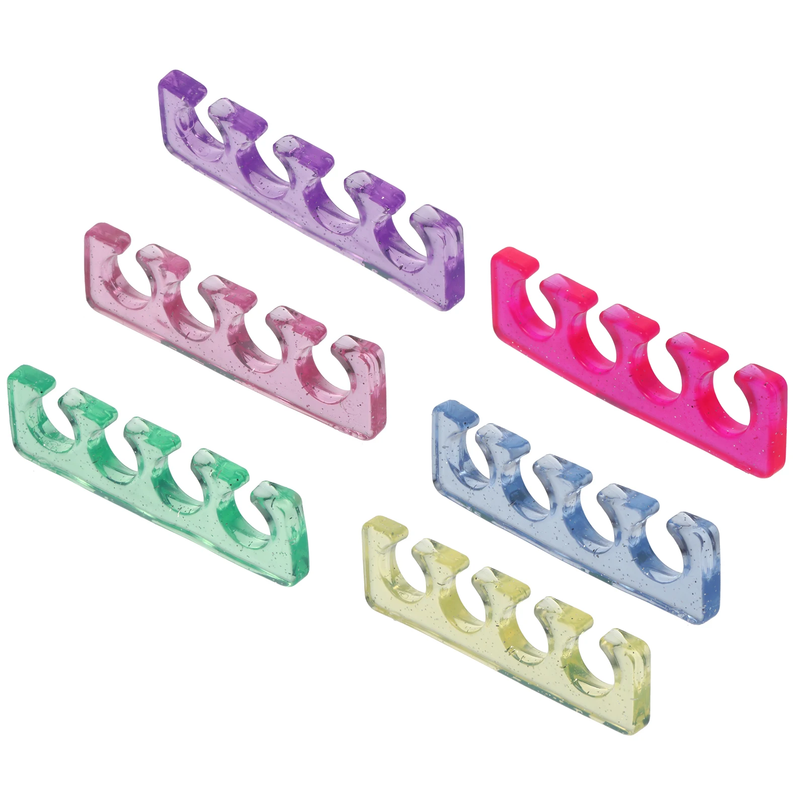 

6 Pcs Toe Separator Pedicure Nail Divider Silicone Finger Stretcher Comfortable Toe Spacer Versatile Feet Non Deforming