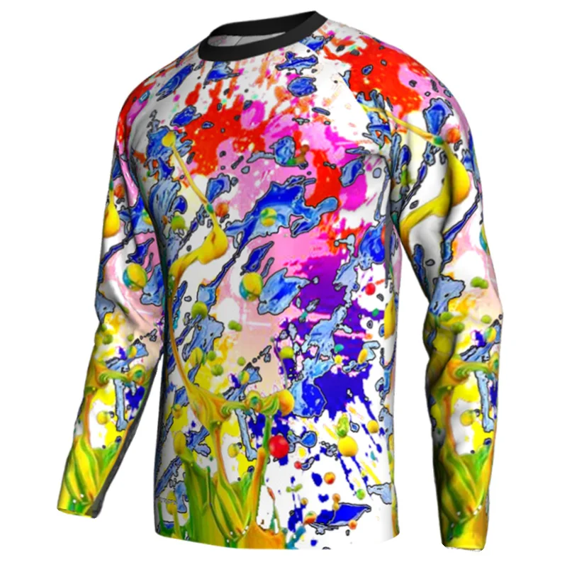 Running Shirt, Long Sleeve Outdoor Top, MX Jersey Cycling Top, Motocross Clothes, Bicycle Jersey, Ride Downhill Shirt, Bike Wear