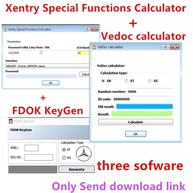 آلة حاسبة Xentry ذات وظيفة خاصة وآلة حاسبة FDOK Vedoc مع Keygen لموديلات السيارات الأوروبية الأمريكية Star C3 C4 C5 C6 j2534 #4