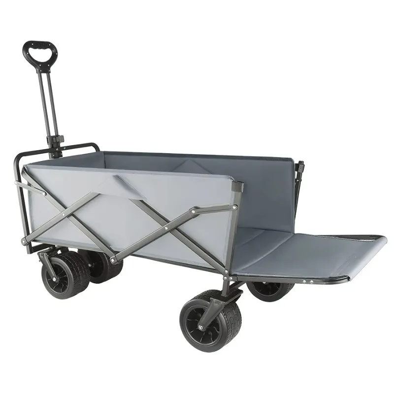Heavy Duty Folding Camping Wagon 400L Large Capacity Outdoor Utility Cart with All Terrain Wheel for Beach Picnic and Garden Use - view 3