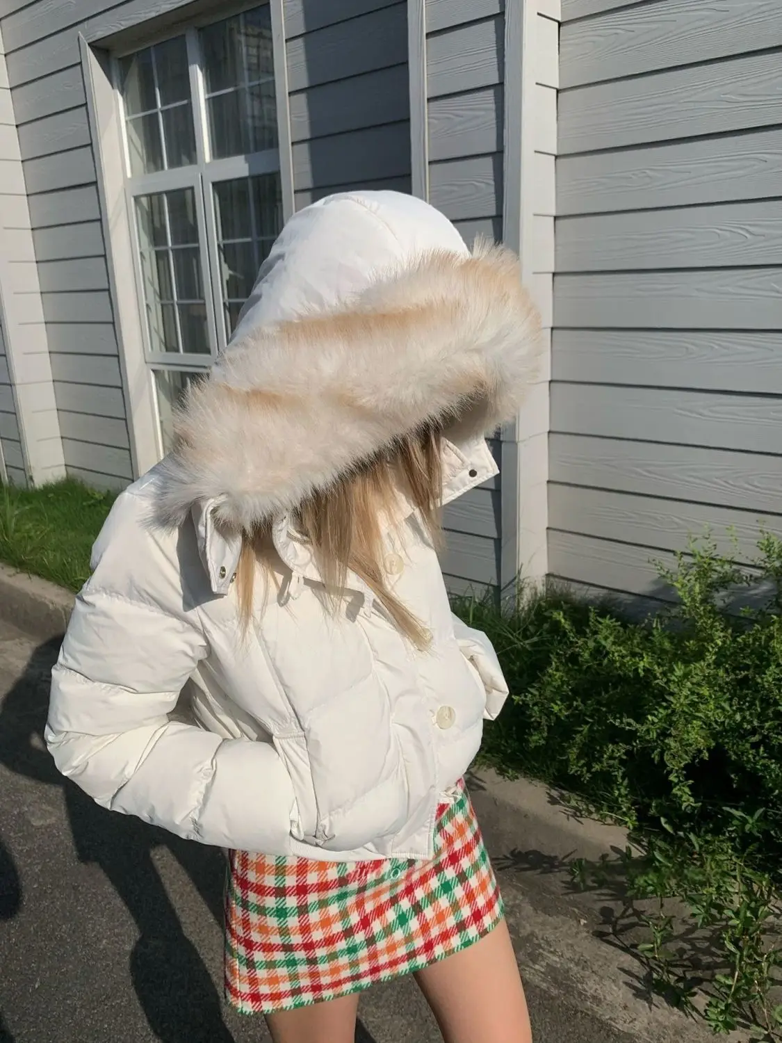 

Big fur collar down jacket for women winter short bread coat thickened jacket 2025 new sweet and sassy to reduce age