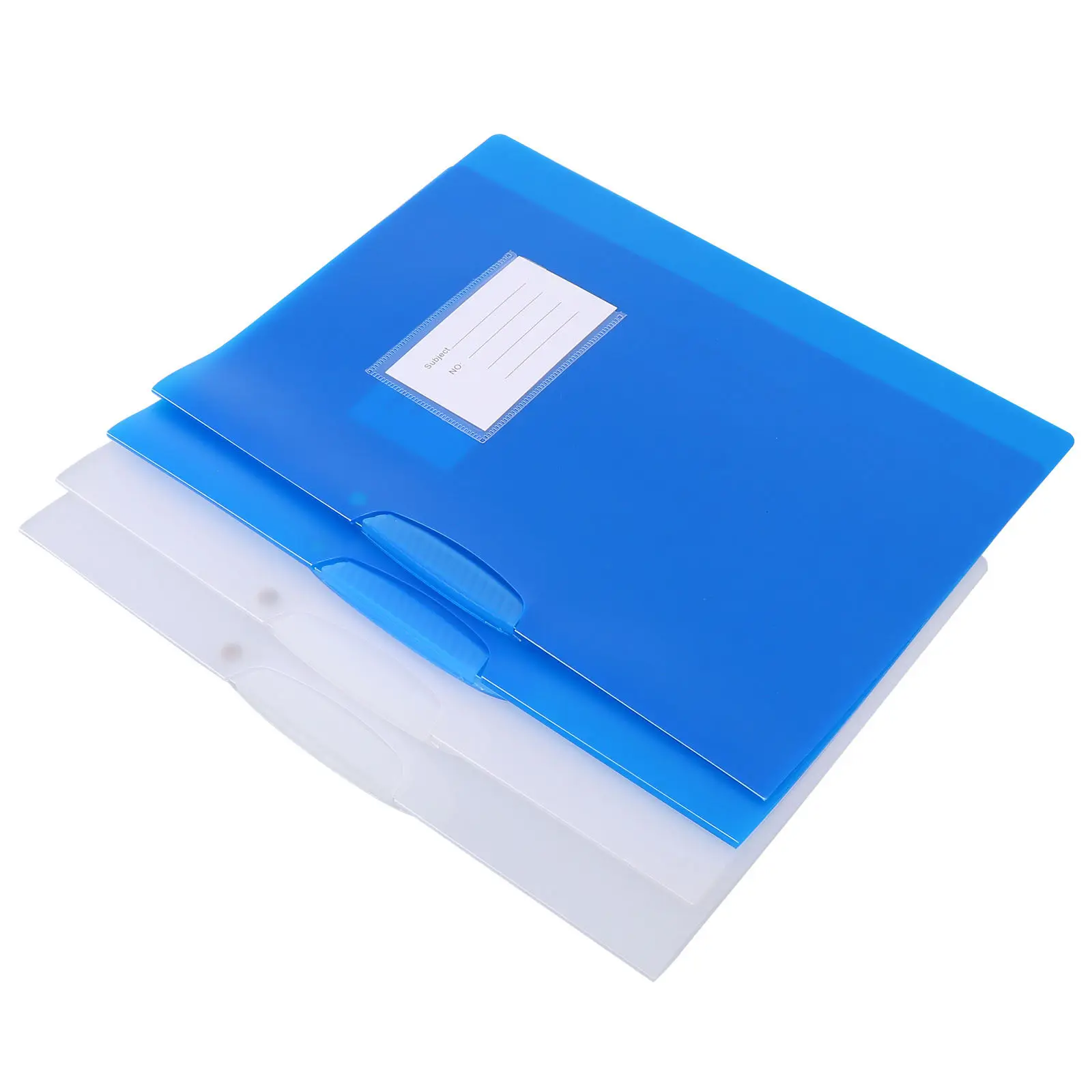 4Pcs Transparent Rotary Binders A4 Size High-Durability Plastic Folders for Reports Documents Storage Office School Essential