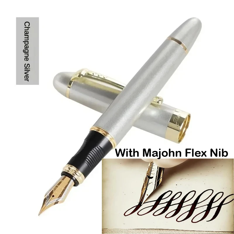 JINHAO X450 Füllfederhalter mit Majohn Flex Nib Kalligraphie-Stift, Metallstifte zum Schreiben, für Schule, Bürobedarf, Schreibwaren – Detail 1