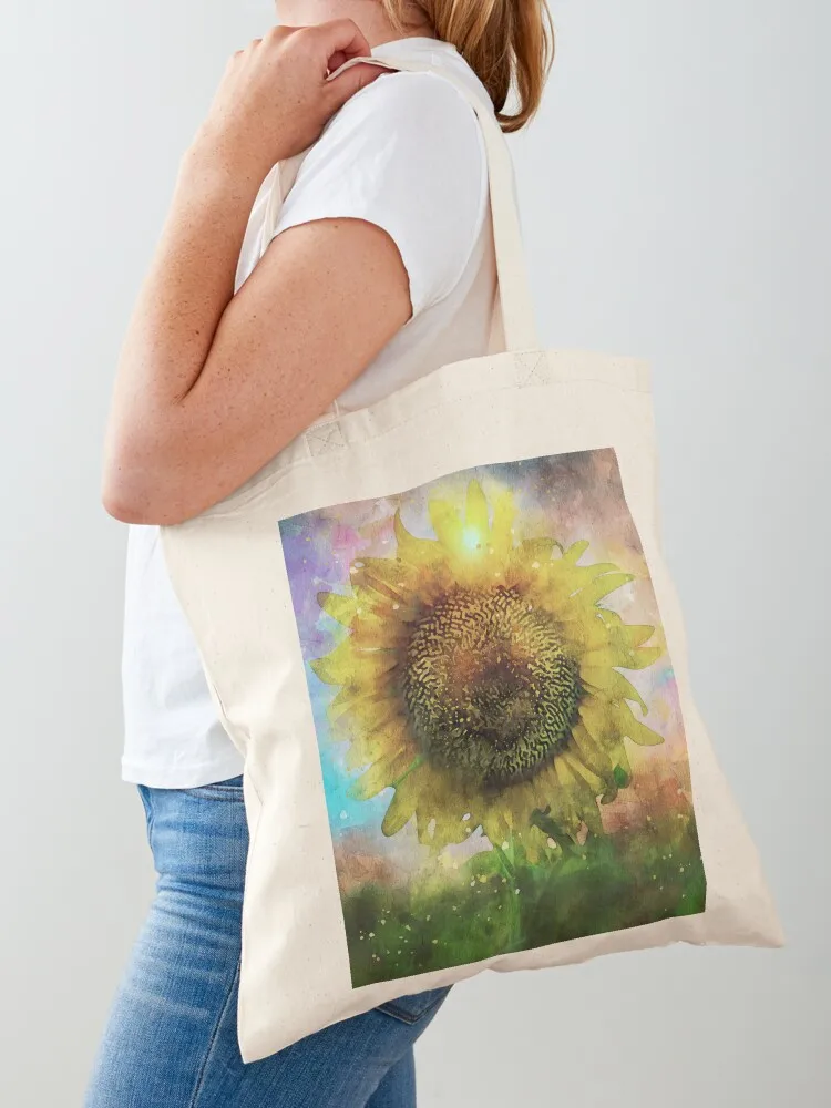 Sunflower in the morning sun Tote Bag custom canvas bag tote bags cloth bags