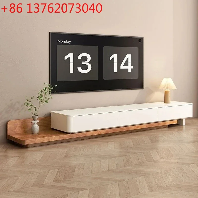 

Retractable living room household modern coffee table TV cabinet combination