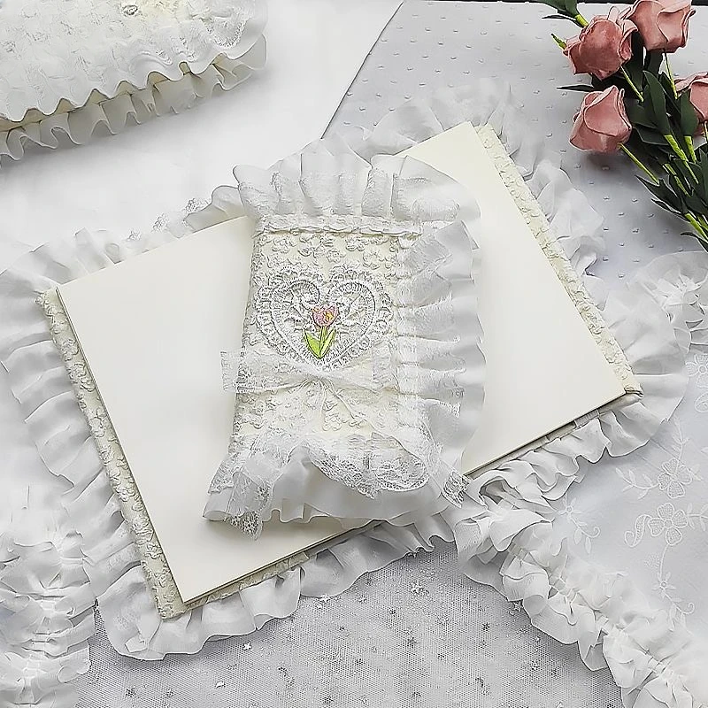 【Heart shaped tulip】Original Handmade A5A6 Notebook Covers Protector Book Sleeve Crafted Fabric Products Diary Cover，in Stock