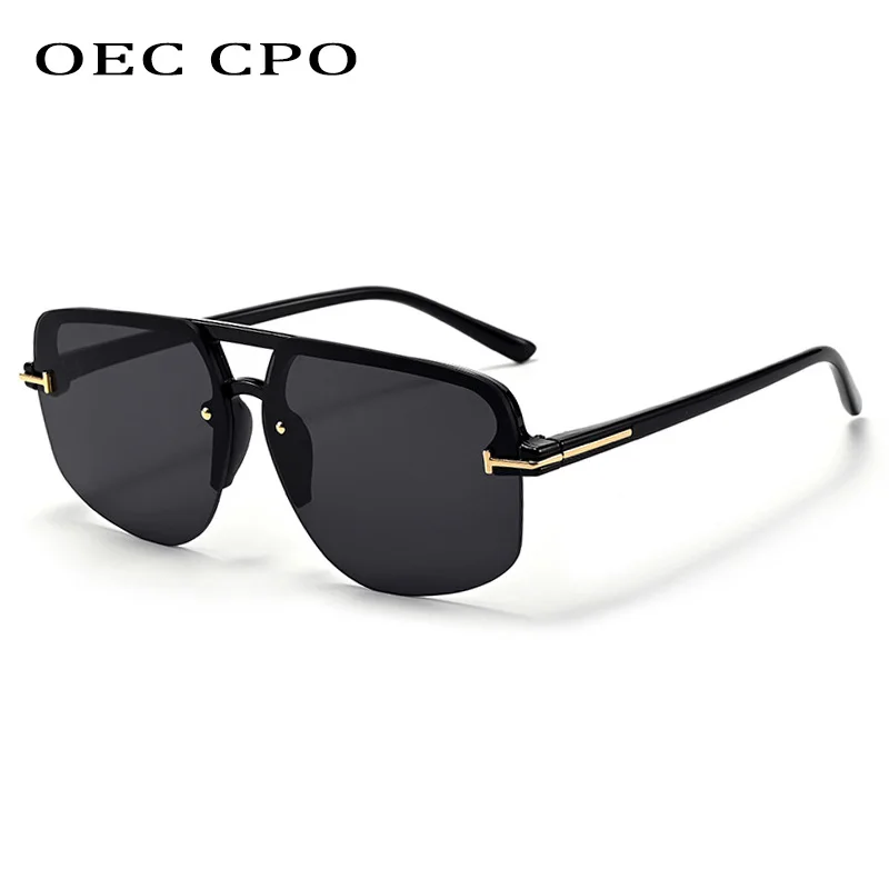 

OEC CPO Vintage Square Sunglasses Women 2025 Fashion Multicolor Luxury Sun Glasses Female Retro Rivets Eyewear Shades UV400
