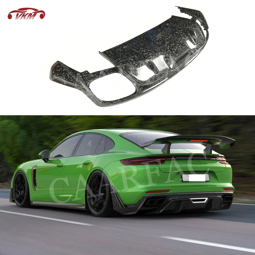 

Dry Carbon Fiber Rear Bumper Lip Diffuser For Porsche Panamera 971 2017 2018 2019 Forged Carbon 4 Outlet Lip Spoiler