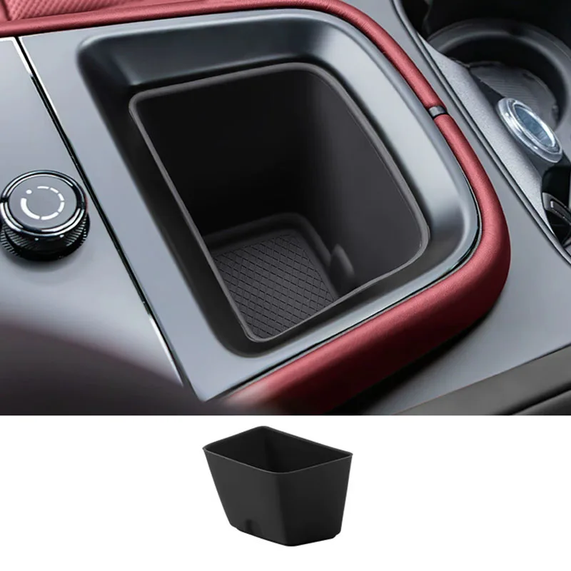 

Car Center Console Organizer Box Cup Holder Wireless Charging Pad For Porsche Cayenne 2024 2025 Interior Styling Accessories