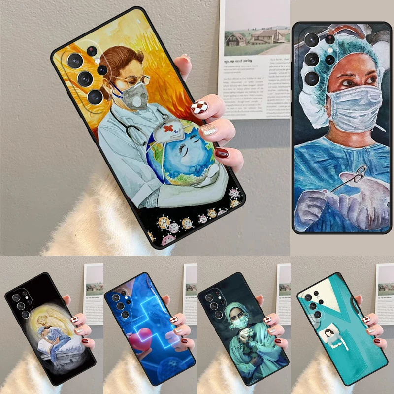 Medicine Doctor Nurse phone case Cover For Samsung Galaxy S24 S25 Ultra S21 S22 Ultra S10E Note 10 Plus Note 20 FE S23