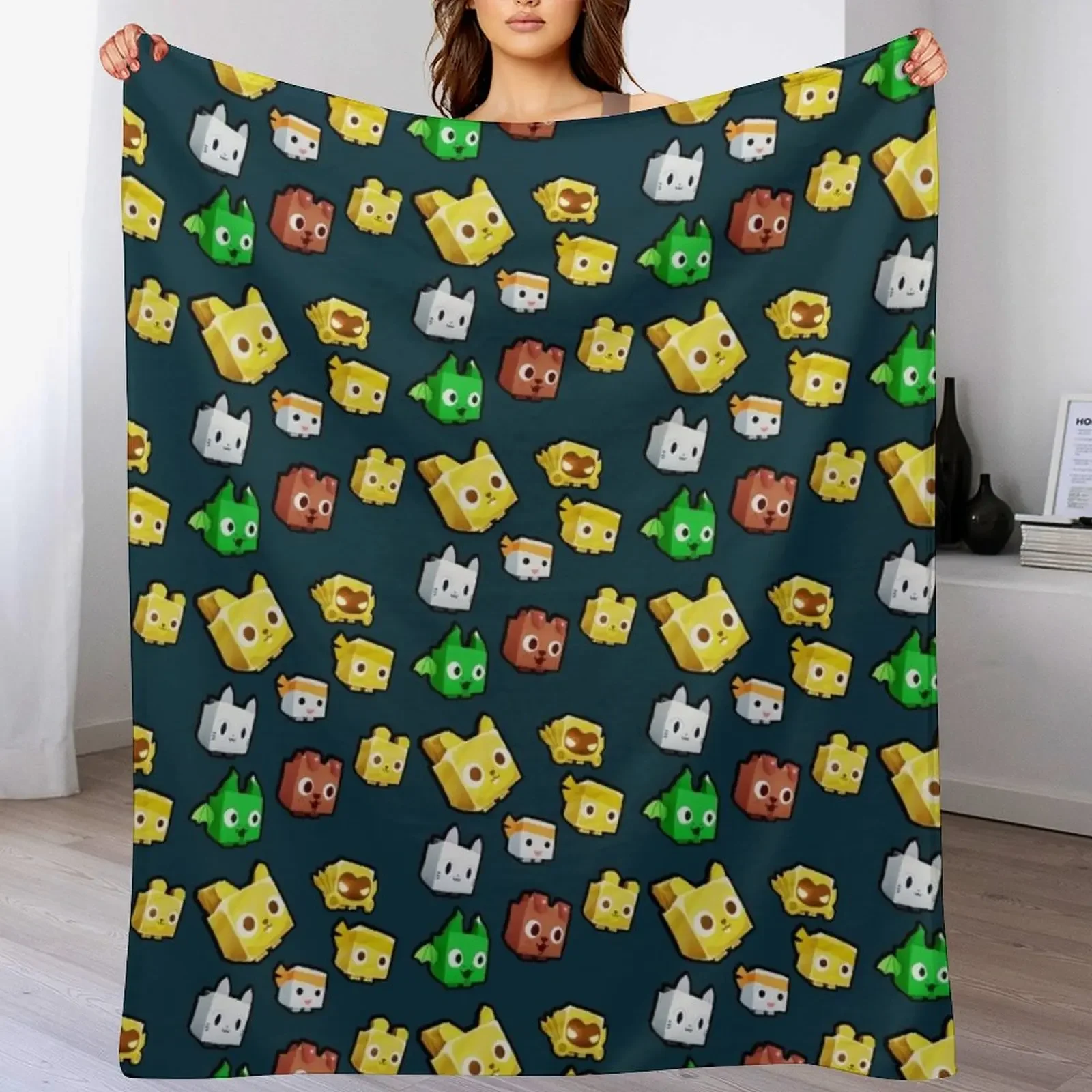 

pet simulator characters Throw Blanket Quilt Polar for babies Blankets For Baby Blankets