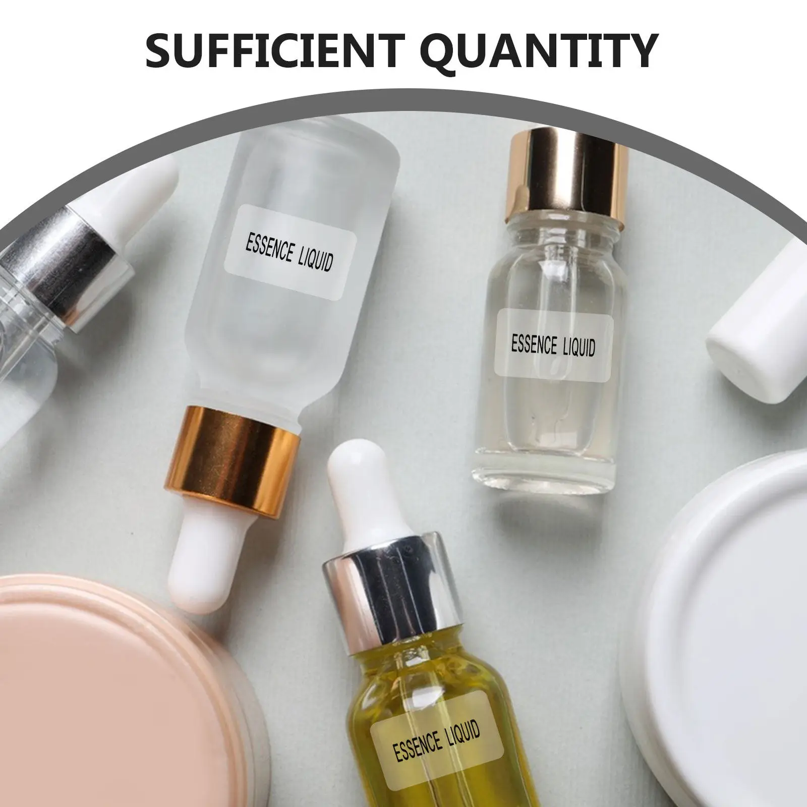 50Pcs Minimalist Transparent Waterproof Bottle Labels for Skincare Containers Travel Toiletries Shampoo Conditioner Soap