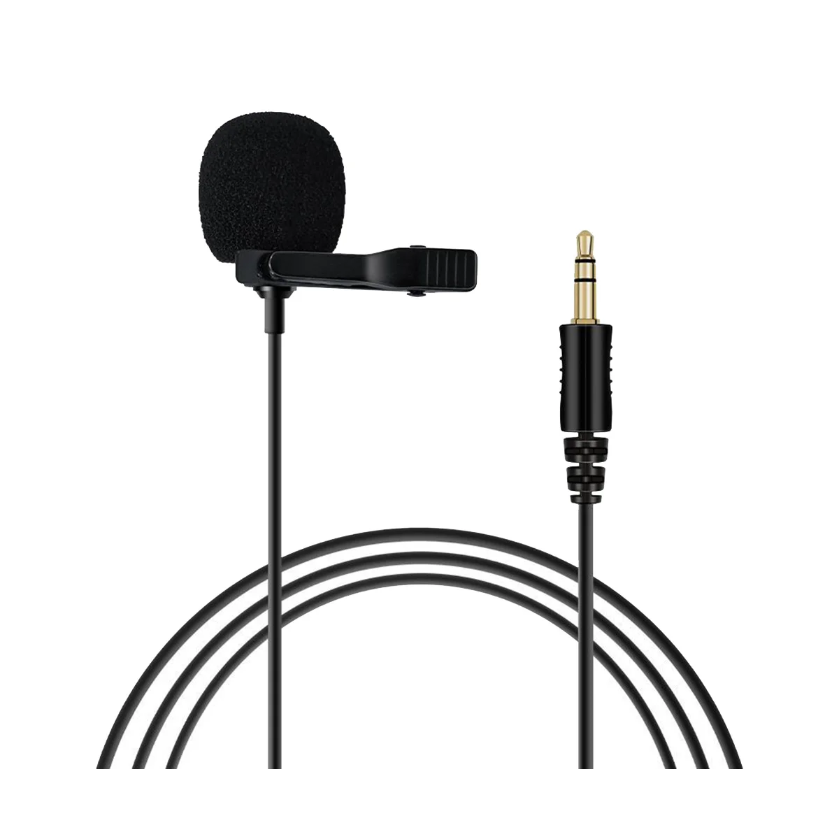 Omnidirectional Microphone 3.5mm Lavalier Tie Clip Microphones Mini Audio Mic for Camera Computer Laptop Phone