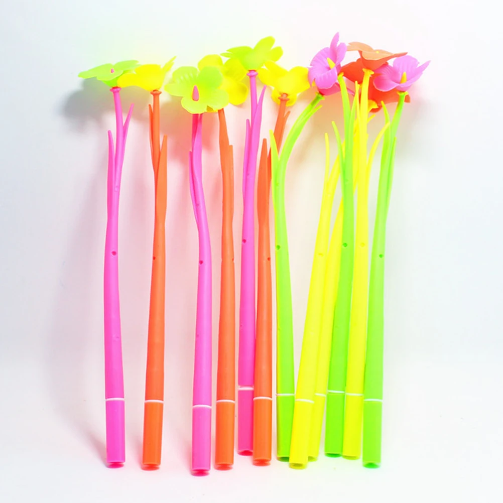 

30 Pcs Soft Glue Pen Cute Pens for Girls Glitter Fountain Gel Watercolor Coloring Plant