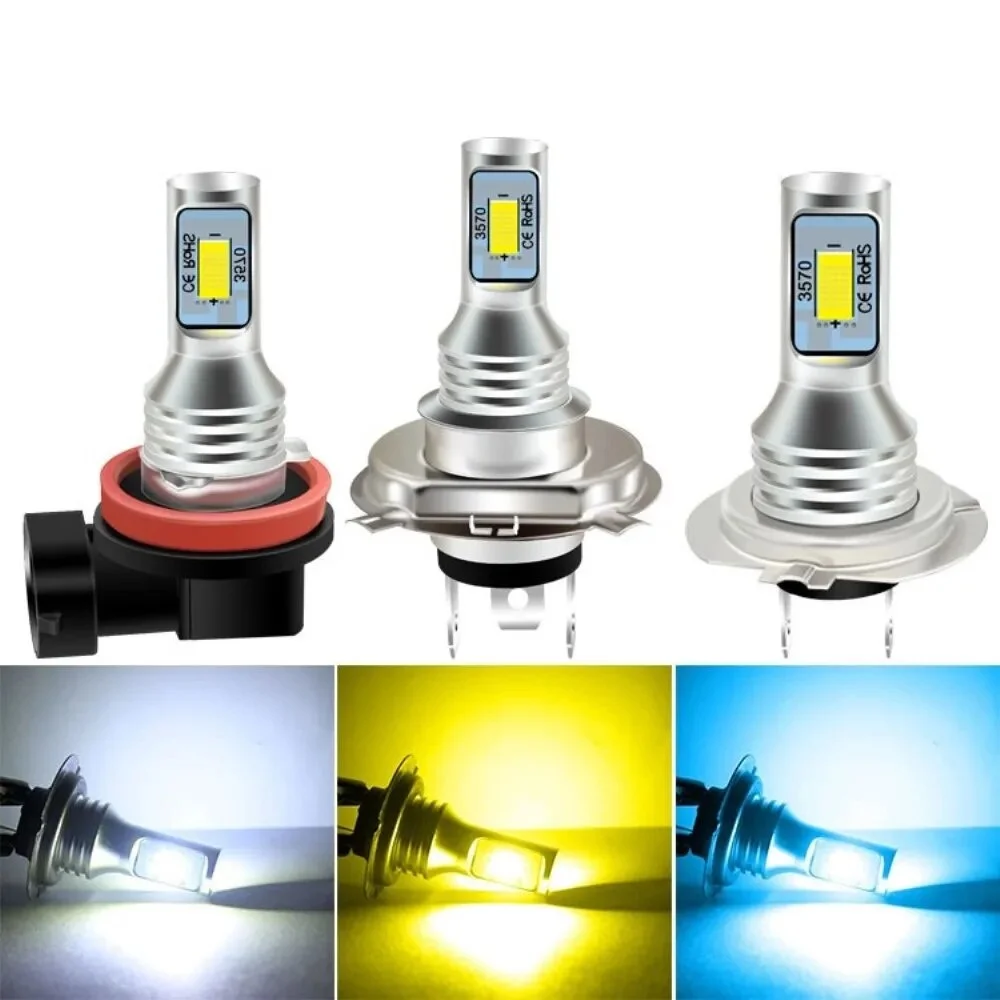 2Pcs H4 LED H7 H8 H11super Bright 3570SMD Car Fog Lights 12V White Driving Day Running Lamp Auto Led H27 880 1157 1156 Bulb