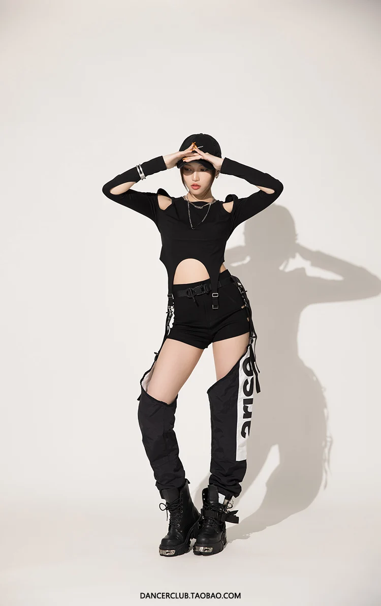 Adult Women Kpop Girls Group Wear Hip Hop Dance Pants Sexy Nightclub Gogo Dance Rave Outfit Pole Dance Stage Costume DJ outfits