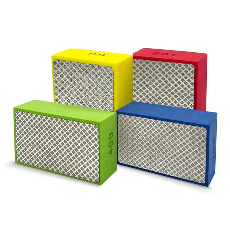 

ABGG-4PCS Diamond Hand Polishing Pads, Diamond Sanding Pads For Tile Glass Stone, Grit 60 ,100 ,200 ,400 , Tile Tools