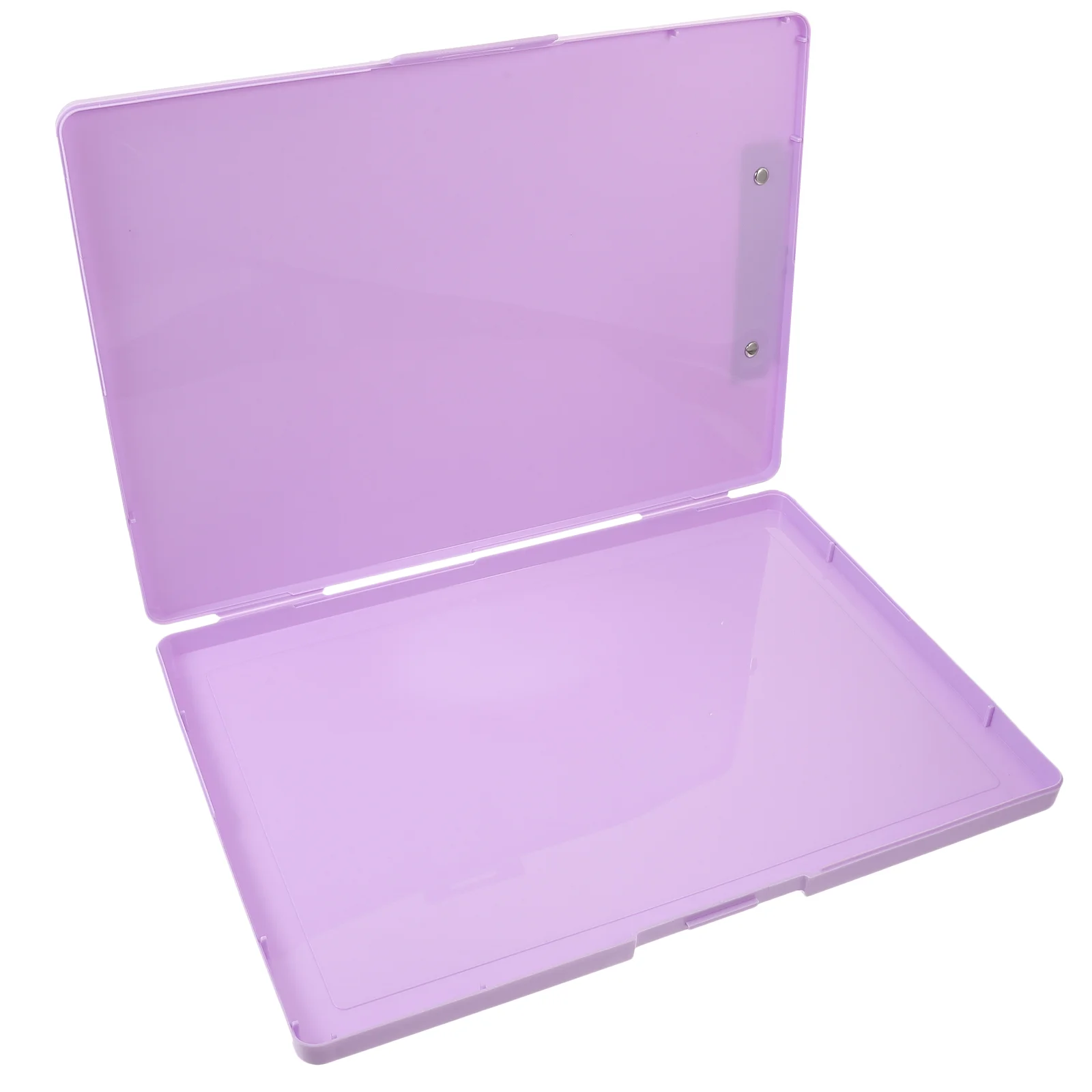 Storage Box Portable File Office Cards Greeting Organizer Containers Plastic Letter Size Clipboard Case